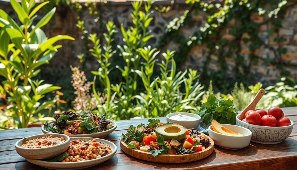 almuerzo saludable vegetariano