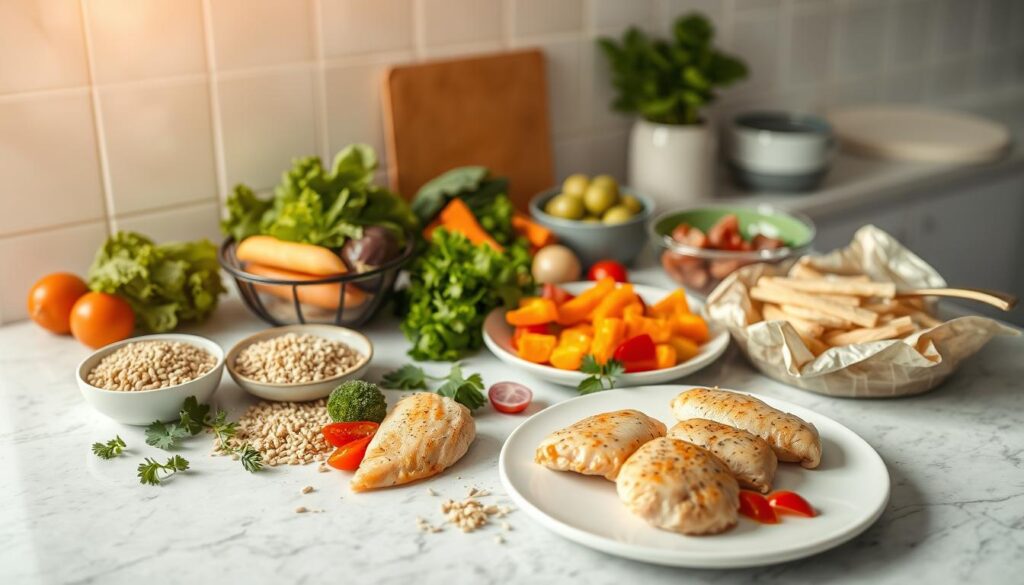 meal prep planificación de comidas almuerzos saludables Almuerzos Saludables con Pollo