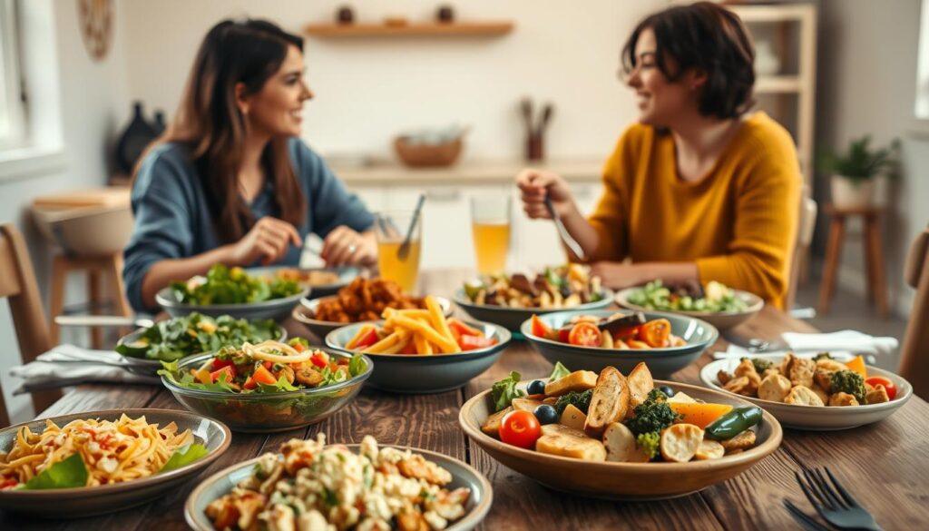 recetas para compartir comida baja en calorías